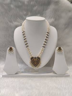 Mannat raj pearls and jewellers natural fresh water hyderabadi pearls elegant designer necklace set 3