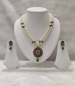 Mannat raj pearls and jewellers natural fresh water hyderabadi pearls charming and designer necklace set