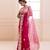 Geroo Jaipur Pink Shaded Handcrafted Gota Patti Organza Saree