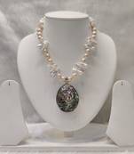 Mannat raj pearls and jewellers natural fresh water hyderabadi mother of pearls daily wear designer necklace set