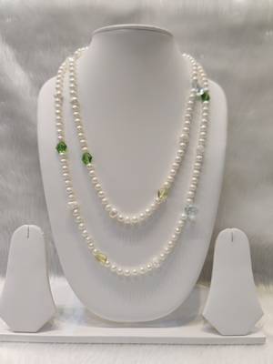 Mannat raj pearls and jewellers natural fresh water hyderabadi pearls designer necklace set 1