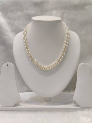 Mannat raj pearls and jewellers natural fresh water hyderabadi pearls daily wear designer necklace set 1