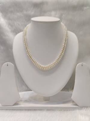 Mannat raj pearls and jewellers natural fresh water hyderabadi pearls daily wear designer necklace set 2