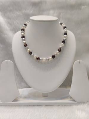 Mannat raj pearls and jewellers natural fresh water hyderabadi pearls charming and designer necklace set 2