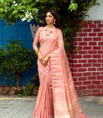 PINK MOST GORGEOUS TUSSAR SILK SAREE