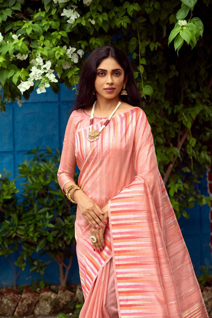PINK MOST GORGEOUS TUSSAR SILK SAREE