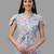 Women blue floral a-line midi dress