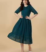 Georgette a-line midi dress