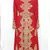Red full sleeve embroidered Moroccan Kaftan With Sun-proof hijab