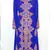 Royal blue full sleeve embroidered Moroccan Kaftan With Sun-proof hijab