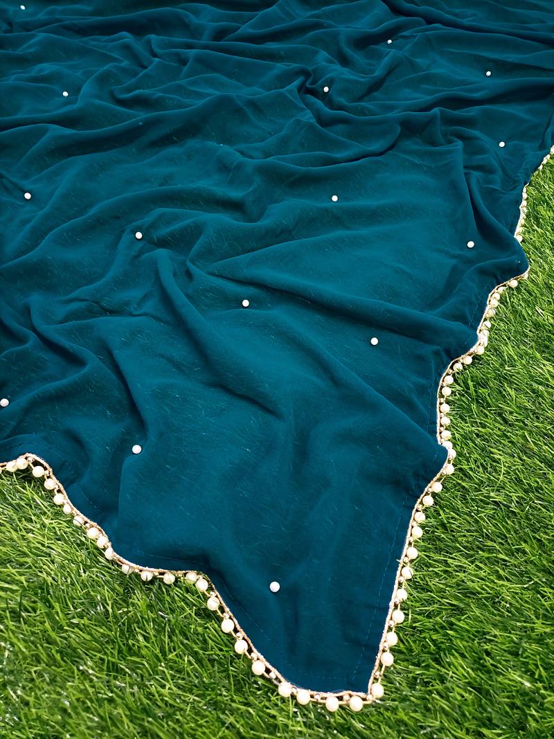 Trendmalls Morpeach Georgette Sequence Embroidered Wedding, Party Wear Semi-stitched Latest Lehenga Choli With Dupatta