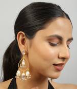 Golden baroque statement earrings