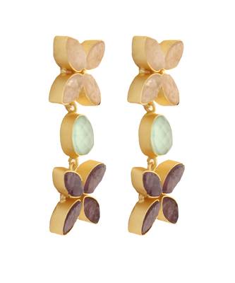 Aqua chalcedony & amethyst earrings 4