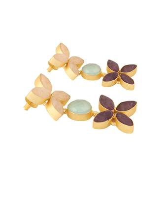 Aqua chalcedony & amethyst earrings 5