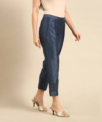 Blue chanderi kota co ord set 5
