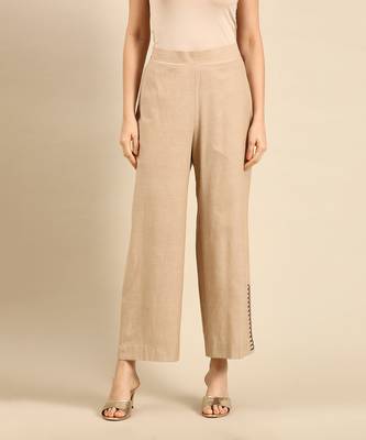 Beige cotton embroidered co ord set 4