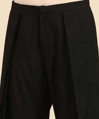 Black silk cotton dhoti pant 5
