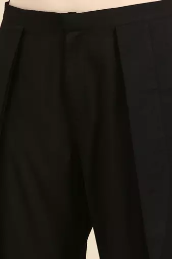 Black silk cotton dhoti pant