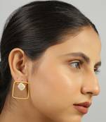Golden contemporary baroque earrings