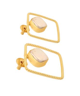 Golden contemporary baroque earrings 3