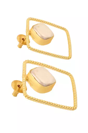 Golden contemporary baroque earrings