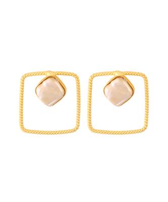 Golden contemporary baroque earrings 4