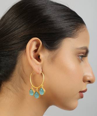 Contemporary gold hoop earrings 1