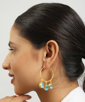 Contemporary gold hoop earrings 2