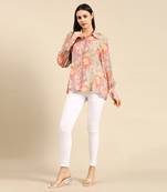 Pastel printed muslin shirt