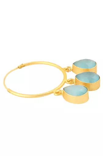 Contemporary gold hoop earrings