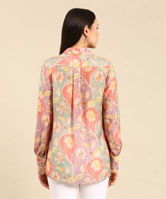 Pastel printed muslin shirt 4