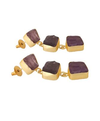 Purple druzy amethyst earrings 3