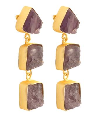 Purple druzy amethyst earrings 5