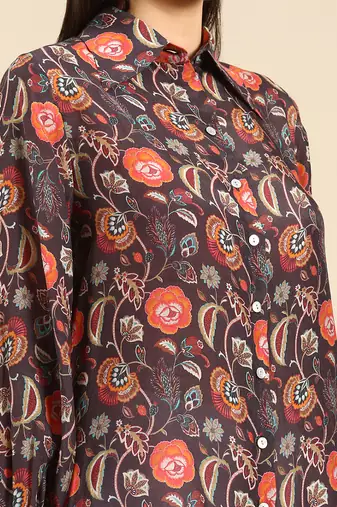 Pastel printed muslin top