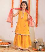 Mustard marigold sharara set