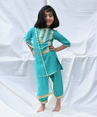 Blue moraca kurti set 1