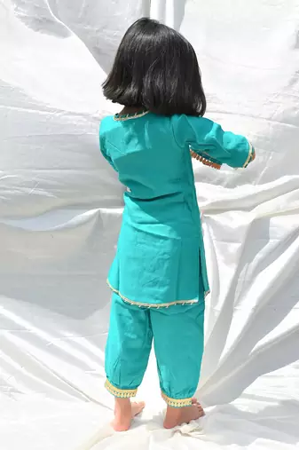 Blue moraca kurti set