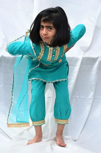 Blue moraca kurti set