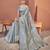 Grey color cotton weave attractive saree with unstiched blouse