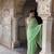 Geroo Jaipur Green Hand embroidered Gota Patti Chiffon Saree