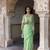 Geroo Jaipur Green Hand embroidered Gota Patti Chiffon Saree