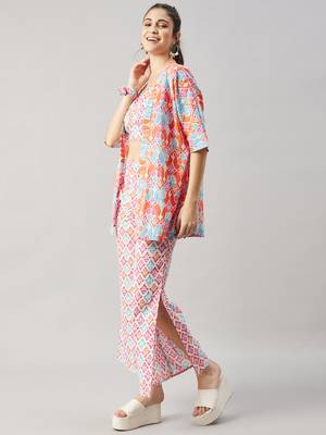 Winered women geometric print 3 pcs coord set 4