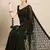 Black Georgette Sequence Saree With Unstitched Blouse Piece