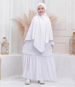 Modest City Kids Abaya White Crepe Set