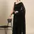 Black Georgette Sequence Saree With Unstitched Blouse Piece