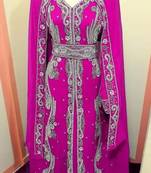 Fuchsia Georgette Kaftan For Weddings and Festivals