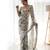 Light Grey Colour Printed Tabi Silk Ready To Wear Saree
