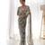 Light Grey Colour Printed Tabi Silk Ready To Wear Saree