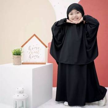 modest city kids black crepe jilbab abaya 1