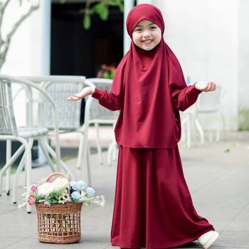 modest city kids jilbab abaya maroon crepe 1